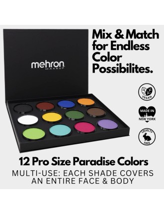 Value Edition MEHRON Paradise AQ Pro-Palette A -12 couleurs