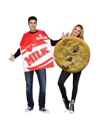 Value Edition Lait et biscuits Costumes de couples adultes - Taille unique