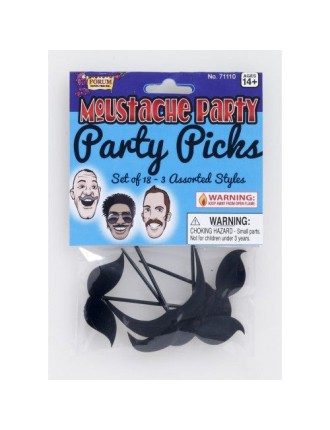 Value Edition Cure-dents MOUSTACHE CUPCAKE - NOIR