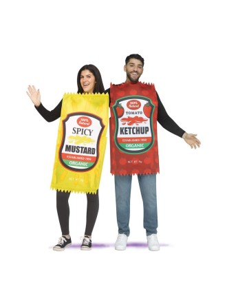 Value Edition Moutarde épicée et Ketchup Costumes couples adultes - Taille unique