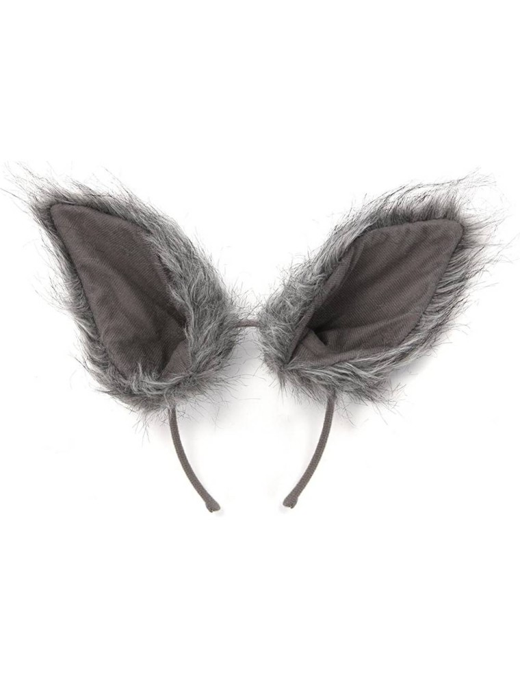 Value Edition Bandeau oreilles de loup surdimensionné de luxe - Gris