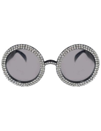 Value Edition Lunettes rondes avec strass Crystal