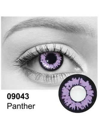 Value Edition Lentilles de contact panthère violettes - violet noir