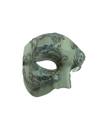 Value Edition Masque Phantom avec Notes de Musique- Argent