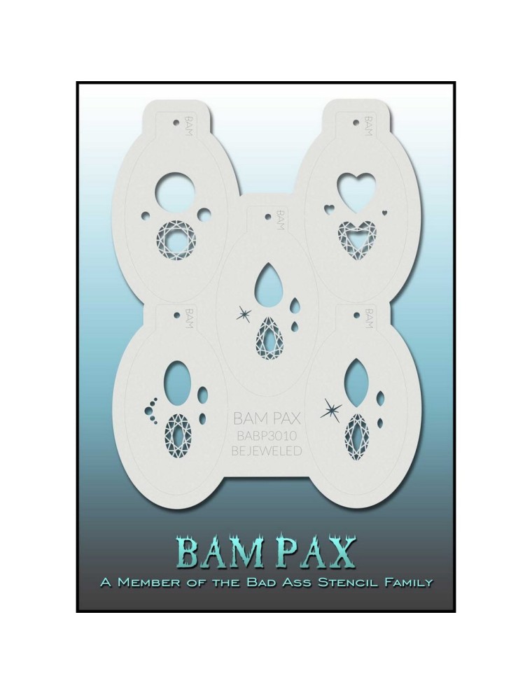 Value Edition Pochoirs BAM-PAX BABP 3010 Bad Ass Stencil - Bejeweled