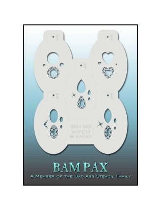 Value Edition Pochoirs BAM-PAX BABP 3010 Bad Ass Stencil - Bejeweled