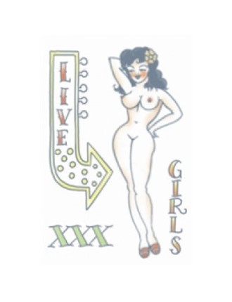 Value Edition PIN UP Temp Tattoo Petite amie des années 1950 PU-706