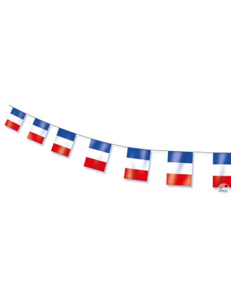 Value Edition Guirlande drapeau France plastique 10 fanions - 5 m