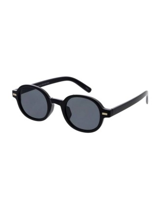 Value Edition Lunettes de soleil rondes moyennes en plastique, monture hipster avec lentille affleurante - Assortiment