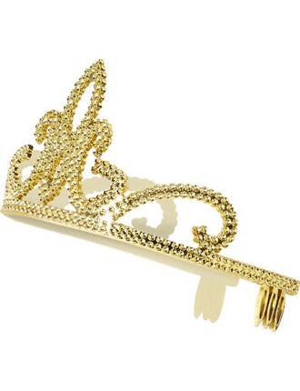 Value Edition Tiara en plastique avec peignes - Or