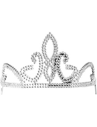 Value Edition Tiara en plastique F avec peignes argentés