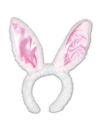 Value Edition Serre-tête d'oreilles de lapin en peluche et satin