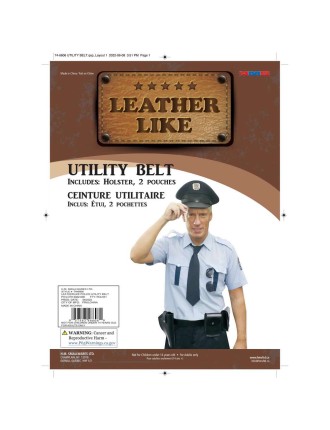 Value Edition Ceinture holster utilitaire de police - simili cuir