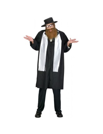 Value Edition Costume de rabbin adulte juif - Noir