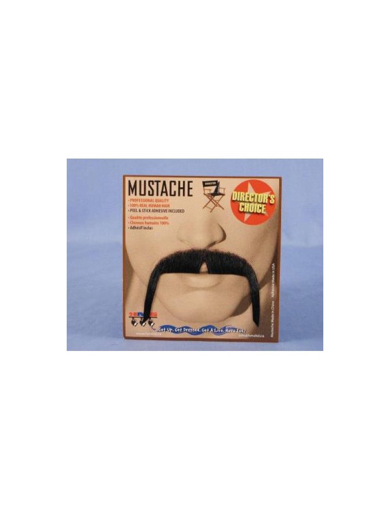 Value Edition Moustache en vrai cheveux chinois - Noir