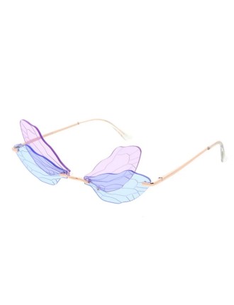 Value Edition Petites ailes de libellule doubles en métal pour femmes - assorties