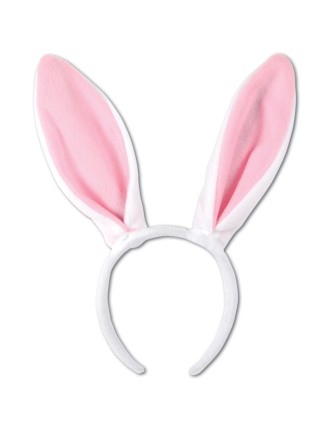 Value Edition Serre-tête d'oreilles de lapin blanc et rose