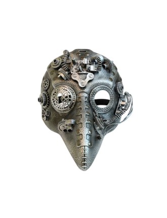 Value Edition Masque steampunk oiseau avec engrenages - Argent