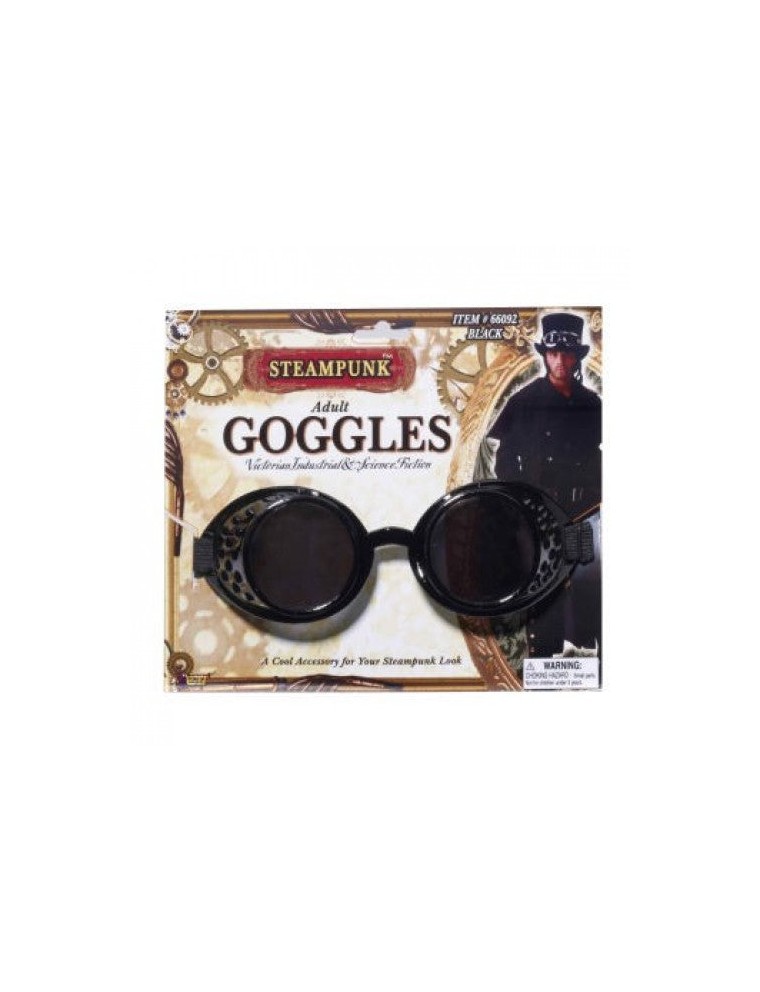 Value Edition Lunettes de protection steampunk - Noires