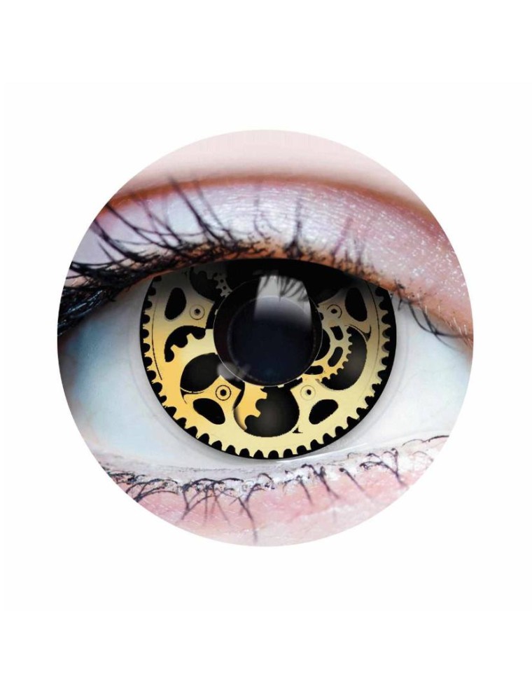 Value Edition Lentilles de Contact Steampunk engrenages - Jaune et Marron