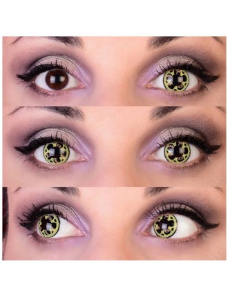 Value Edition Lentilles de Contact Steampunk engrenages - Jaune et Marron