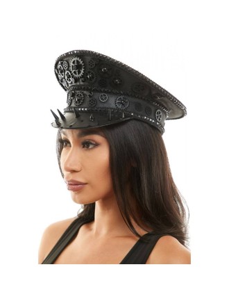 Value Edition Chapeau Steampunk Fisherman Cap avec engrenages - Noir