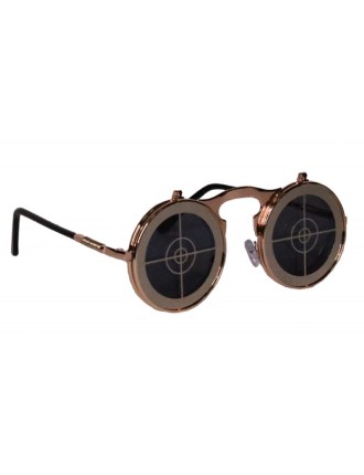 Value Edition Lunettes de soleil Flip-up Steampunk Or Target- Lunettes rondes