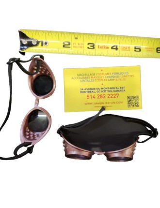 Value Edition Lunettes de poupée Miniature Steampunk  - Marron