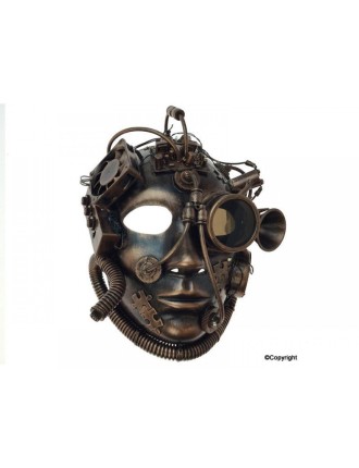 Value Edition Masque steampunk de pirate avec décorations tuyaux et lumière