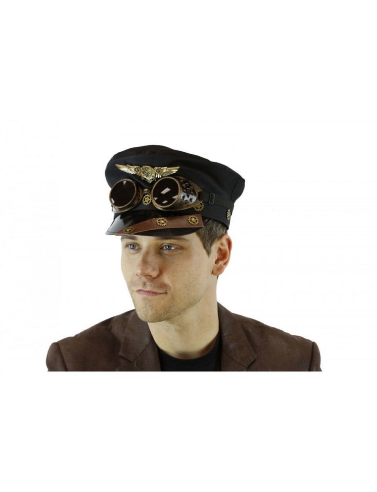 Value Edition Chapeau de police Steampunk avec lunettes