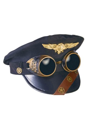 Value Edition Chapeau de police Steampunk avec lunettes