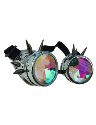 Value Edition Lunettes Steampunk Cloutées Grises Kaleidescope