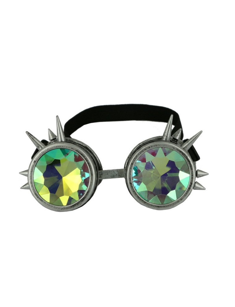 Value Edition Lunettes Steampunk Cloutées Argentées Kaleidescope