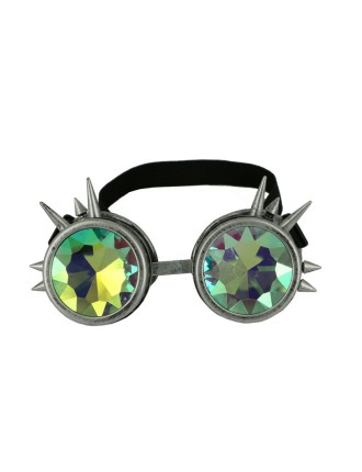 Value Edition Lunettes Steampunk Cloutées Argentées Kaleidescope