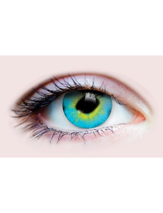 Value Edition LENTILLES DE Contact Strange Cosplay - Turquoise/Jaune