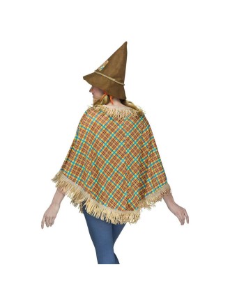 Value Edition Poncho épouvantail - Adulte