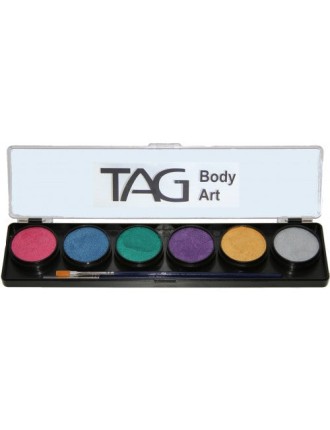 Value Edition TAG Palette de peinture visage et corps Pearl 6X10g perle