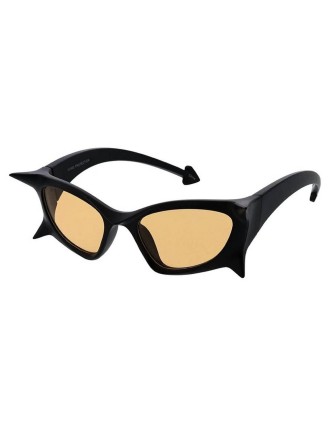 Value Edition Lunettes en plastique moyen Cat Eye futuriste Spikey- Assorti