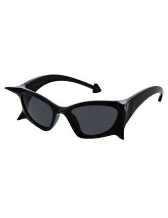 Value Edition Lunettes en plastique moyen Cat Eye futuriste Spikey- Assorti