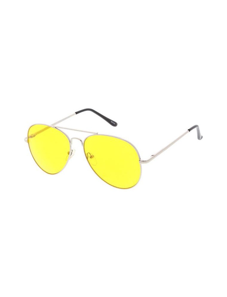 Value Edition Lunettes Aviator Metal Spring Temples Jaunes