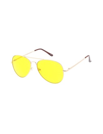 Value Edition Lunettes Aviator Metal Spring Temples Jaunes