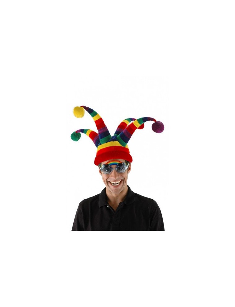 Value Edition Chapeau de bouffon loufoque (arc-en-ciel) Multicolore