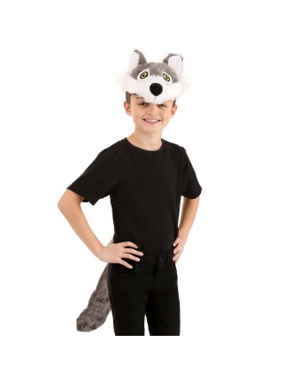 Value Edition Kit serre-tête et queue en peluche loup