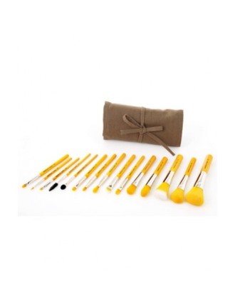 Value Edition BDELLIUM Yellow Bambu Complete - Ensemble de 15 pinceaux - trousse roll-up