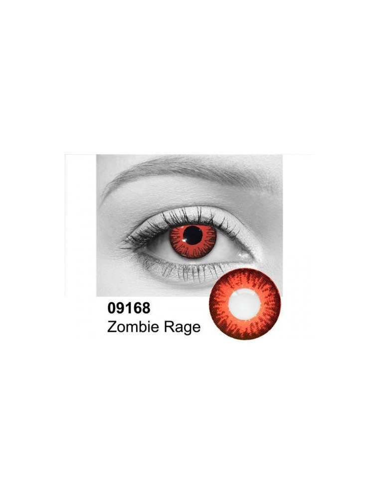 Value Edition Lentilles de contact Zombie Rage - rouge