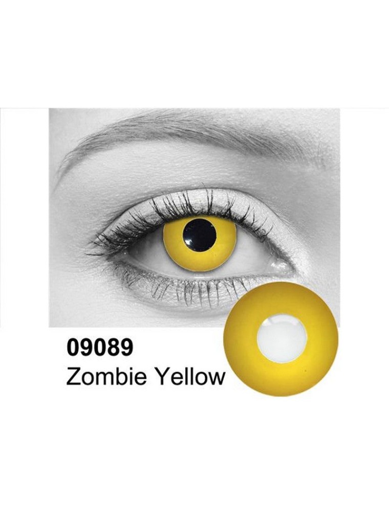 Value Edition Lentilles de contact jaunes Zombie - 09089- Jaune