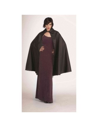 Value Edition Cape en taffetas noir de 45" pour adulte