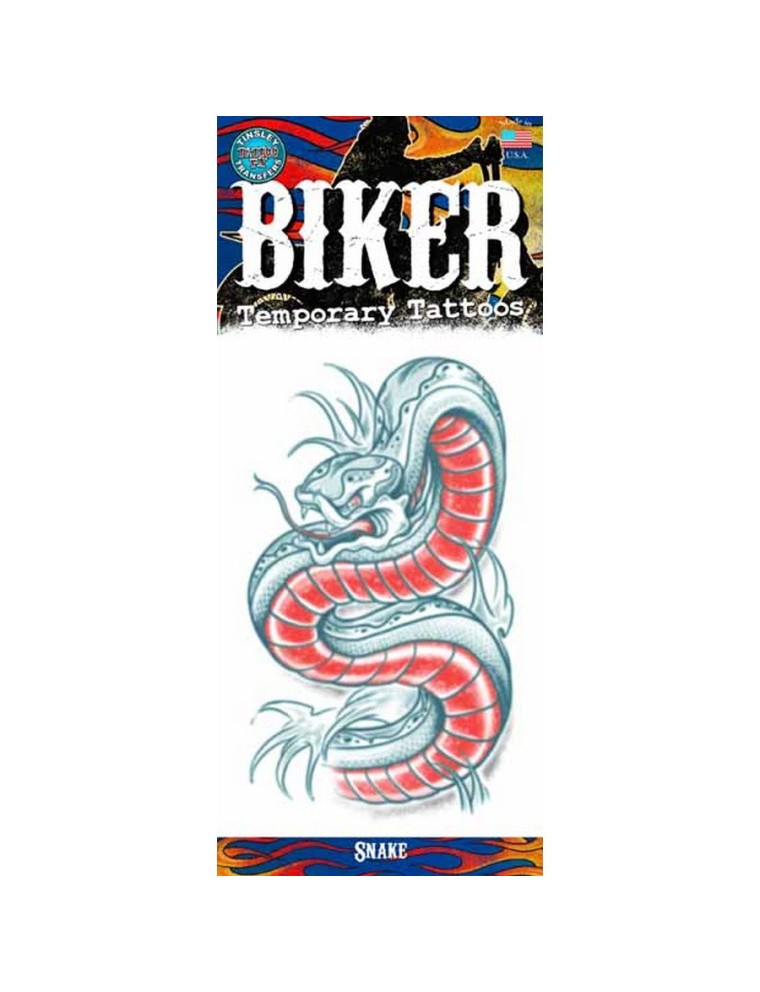 Value Edition Faux Tatouage de Serpent - Biker Tattoo