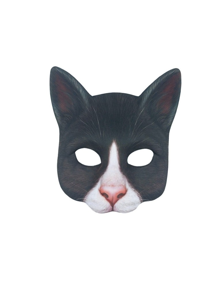 Value Edition Masque de chat noir et blanc