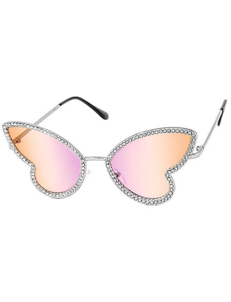 Value Edition Lunettes de soleil forme papillon avec strass - Assorties